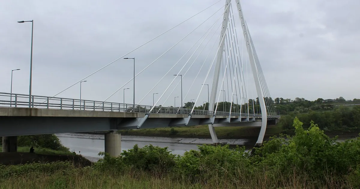 The Northern Spire bridge over the River Wear in Sunderland, where Land Digital is based.