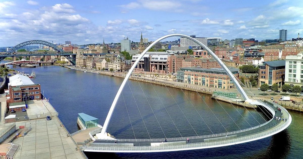 Newcastle and Gateshead across the Tyne.
