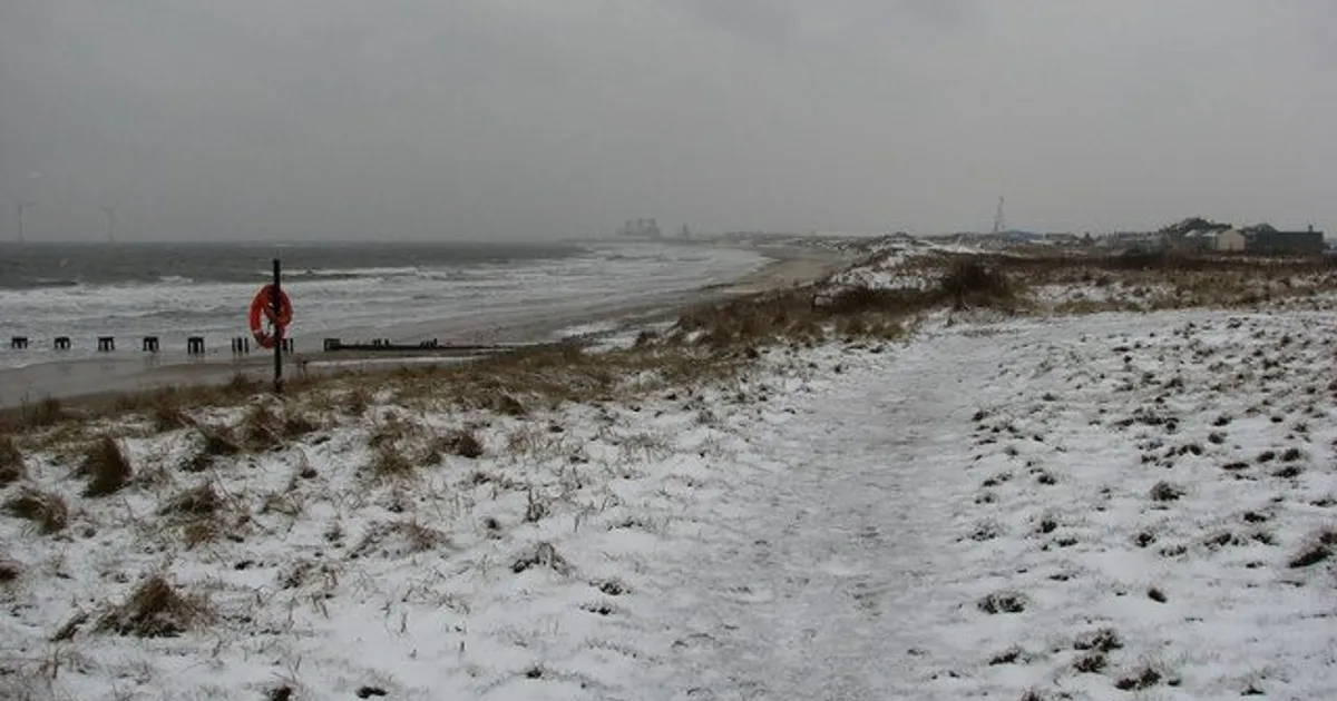 Cambois beach on the Northumberland coast.