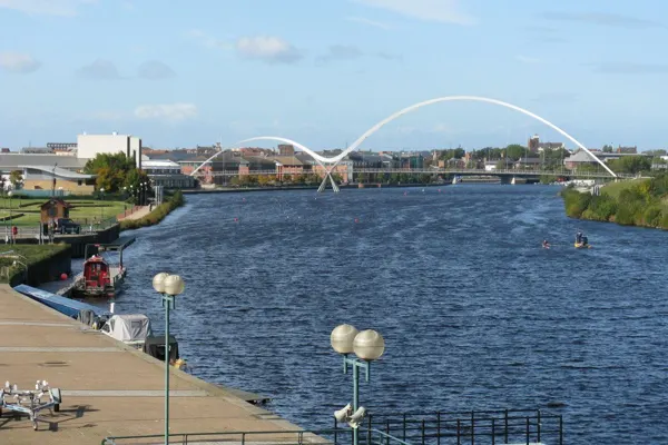 The Infinity Bridge over the River Tees in Stockton.